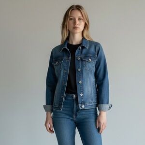 Tommy Hilfiger Jean Denim Jacket. Distressed. Small #293